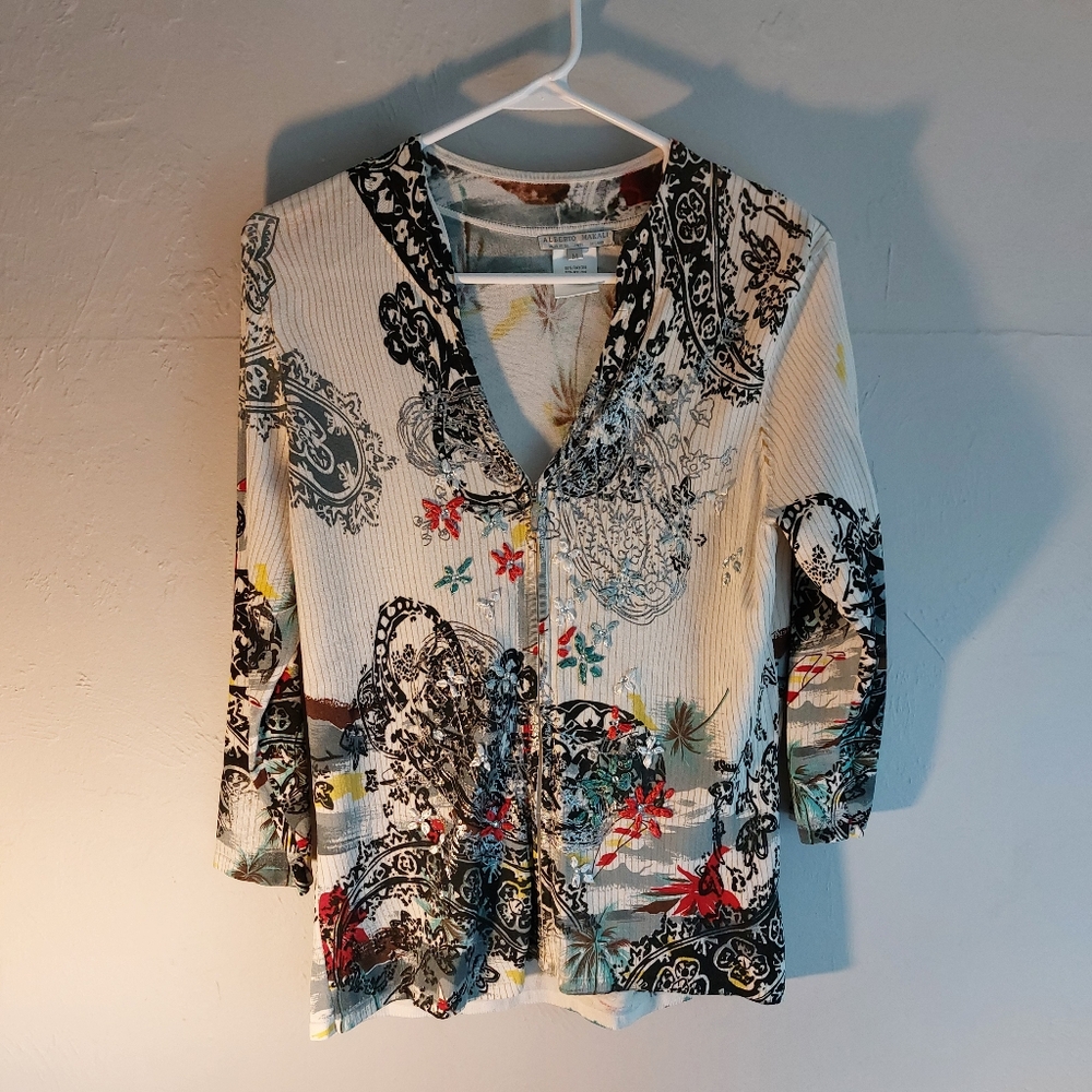 Floral Alberto Makali Print Women's Top